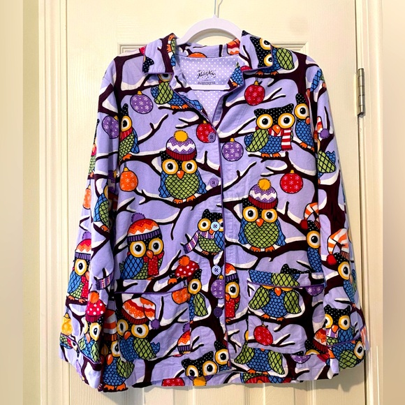 Nick & Nora Pajama Top Owl S - Picture 1 of 4